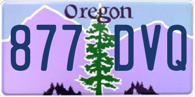 OR license plate 877DVQ