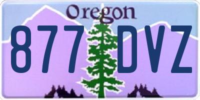 OR license plate 877DVZ