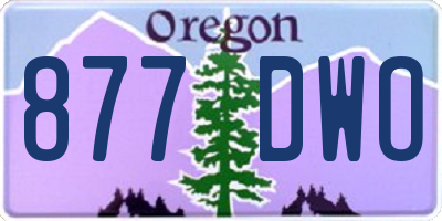 OR license plate 877DWO