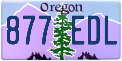 OR license plate 877EDL