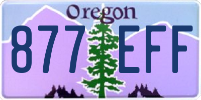 OR license plate 877EFF