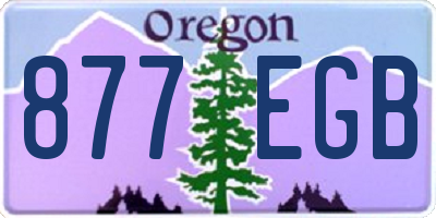 OR license plate 877EGB