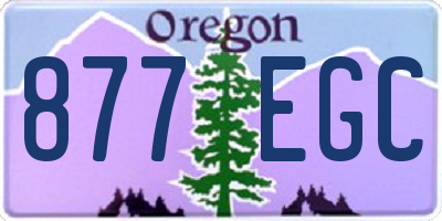 OR license plate 877EGC