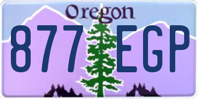 OR license plate 877EGP