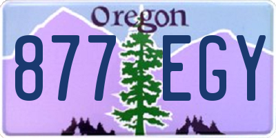 OR license plate 877EGY