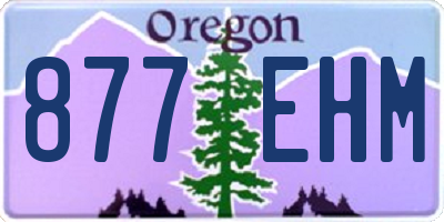 OR license plate 877EHM