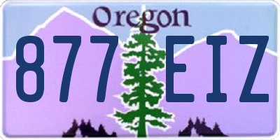 OR license plate 877EIZ