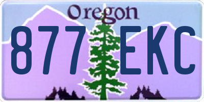 OR license plate 877EKC
