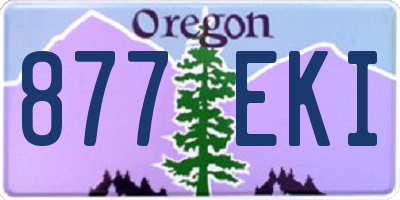 OR license plate 877EKI