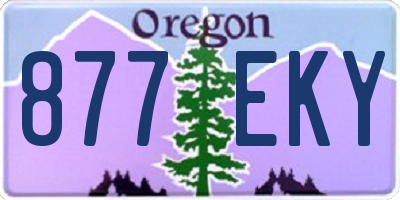 OR license plate 877EKY
