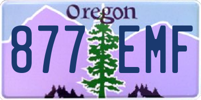 OR license plate 877EMF