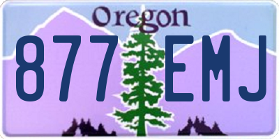 OR license plate 877EMJ