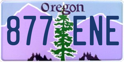 OR license plate 877ENE