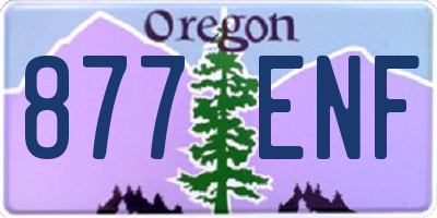 OR license plate 877ENF