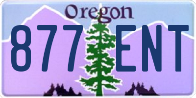 OR license plate 877ENT
