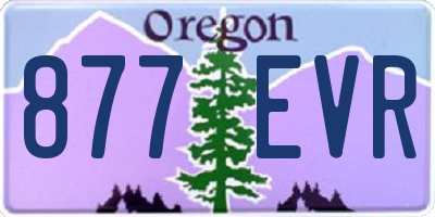 OR license plate 877EVR