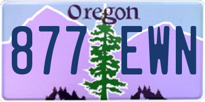 OR license plate 877EWN