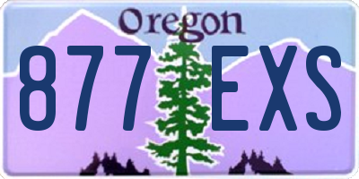 OR license plate 877EXS