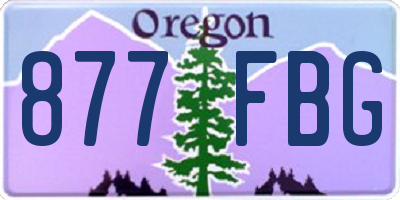 OR license plate 877FBG
