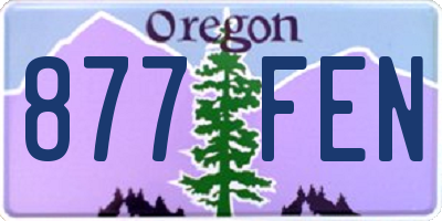 OR license plate 877FEN