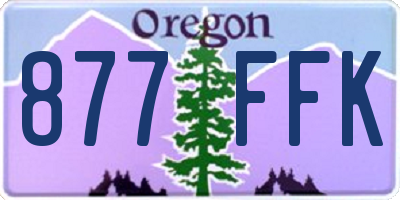 OR license plate 877FFK