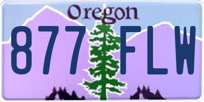 OR license plate 877FLW