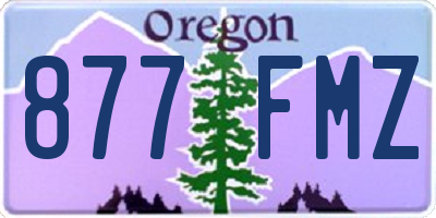 OR license plate 877FMZ