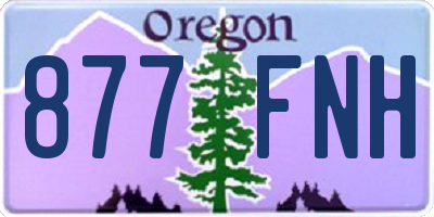OR license plate 877FNH