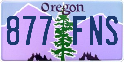 OR license plate 877FNS