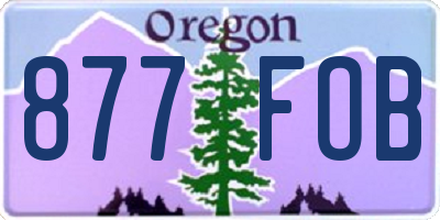 OR license plate 877FOB