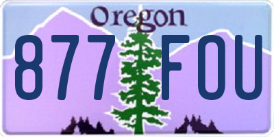 OR license plate 877FOU