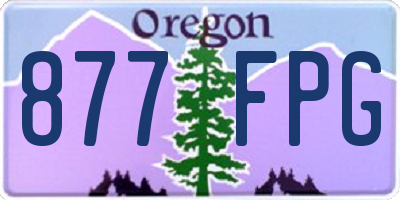 OR license plate 877FPG