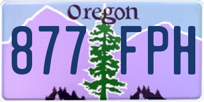 OR license plate 877FPH