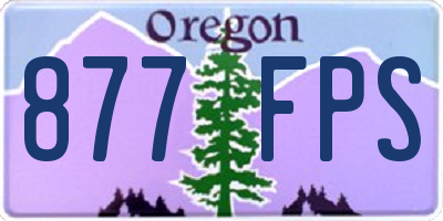 OR license plate 877FPS