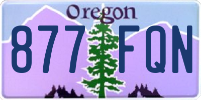 OR license plate 877FQN
