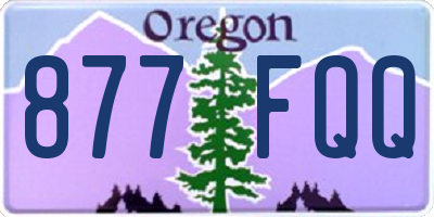 OR license plate 877FQQ