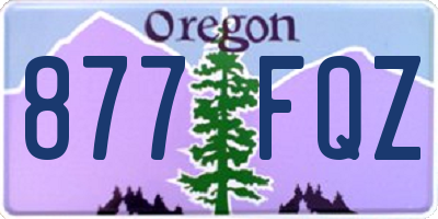 OR license plate 877FQZ