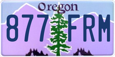 OR license plate 877FRM