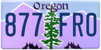 OR license plate 877FRO