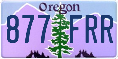 OR license plate 877FRR