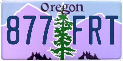 OR license plate 877FRT
