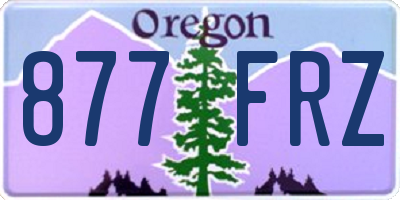 OR license plate 877FRZ