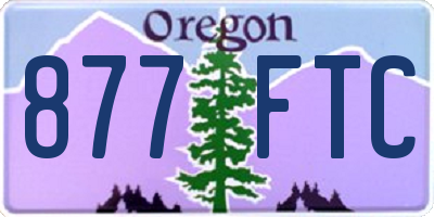 OR license plate 877FTC