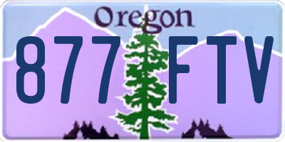 OR license plate 877FTV