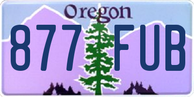 OR license plate 877FUB