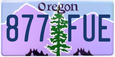 OR license plate 877FUE