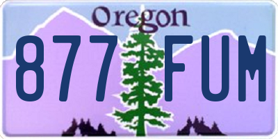 OR license plate 877FUM