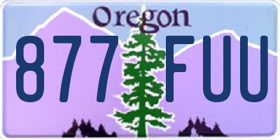 OR license plate 877FUU