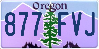 OR license plate 877FVJ