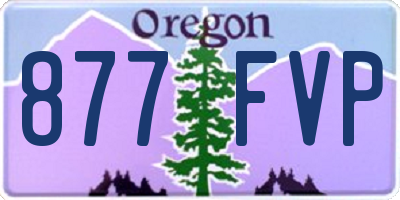 OR license plate 877FVP